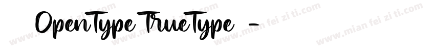 宋体常规OpenType TrueType字体字体转换